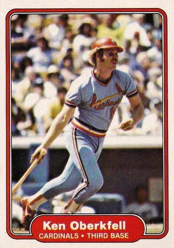 #123 Ken Oberkfell - St. Louis Cardinals - 1982 Fleer Baseball