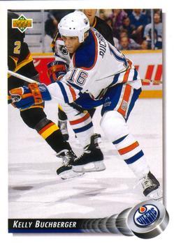 #123 Kelly Buchberger - Edmonton Oilers - 1992-93 Upper Deck Hockey