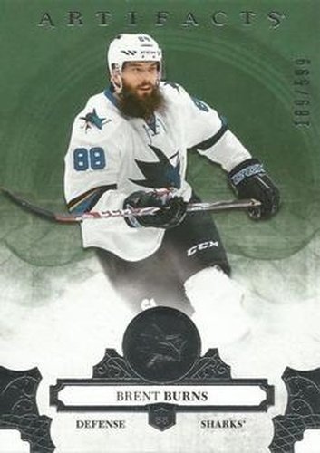 #123 Brent Burns - San Jose Sharks - 2017-18 Upper Deck Artifacts Hockey