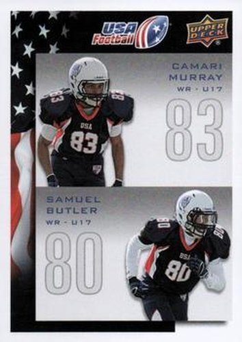 #123 Camari Murray / Samuel Butler - USA - 2014 Upper Deck USA Football