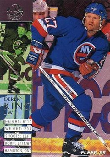 #123 Derek King - New York Islanders - 1994-95 Fleer Hockey