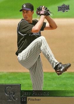 #123 Jeff Francis - Colorado Rockies - 2009 Upper Deck Baseball