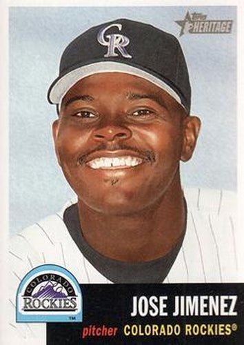 #123 Jose Jimenez - Colorado Rockies - 2002 Topps Heritage Baseball