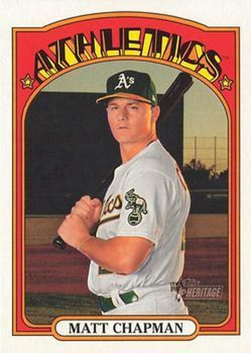 #123 Matt Chapman - Oakland Athletics - 2021 Topps Heritage Baseball