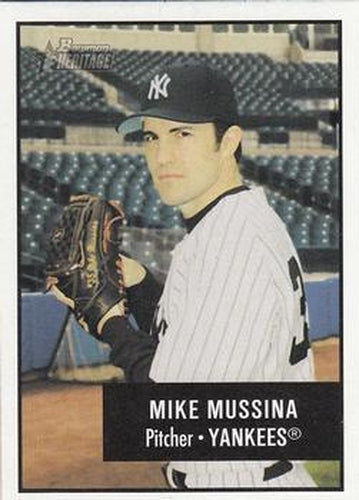 #123 Mike Mussina - New York Yankees - 2003 Bowman Heritage Baseball