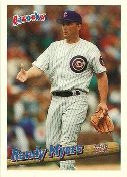 #123 Randy Myers - Chicago Cubs - 1996 Bazooka Baseball