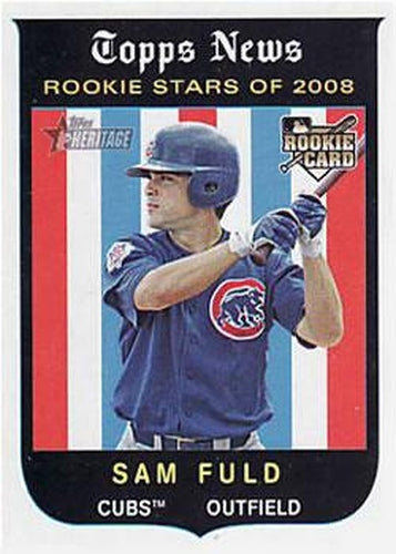 #123 Sam Fuld - Chicago Cubs - 2008 Topps Heritage Baseball