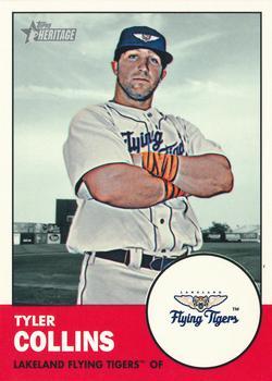 #123 Tyler Collins - Lakeland Flying Tigers - 2012 Topps Heritage Minor League Baseball