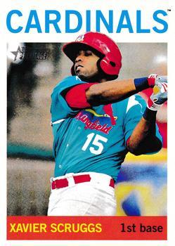 #123 Xavier Scruggs - Springfield Cardinals - 2013 Topps Heritage Minor League Baseball