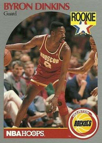 #123 Byron Dinkins - Houston Rockets - 1990-91 Hoops Basketball