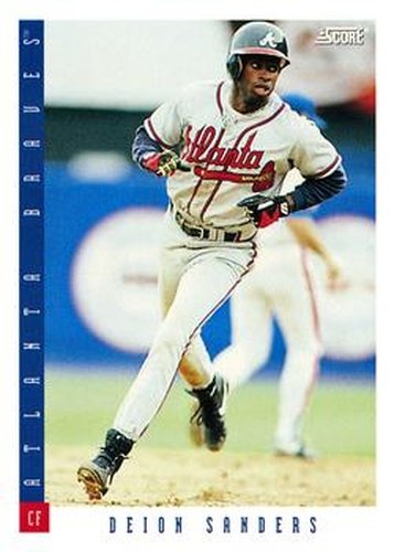 #123 Deion Sanders - Atlanta Braves - 1993 Score Baseball