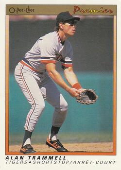 #123 Alan Trammell - Detroit Tigers - 1991 O-Pee-Chee Premier Baseball