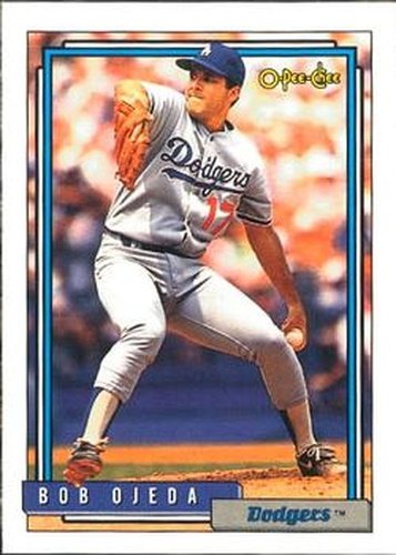 #123 Bob Ojeda - Los Angeles Dodgers - 1992 O-Pee-Chee Baseball
