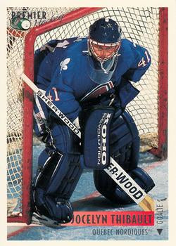 #123 Jocelyn Thibault - Quebec Nordiques - 1994-95 O-Pee-Chee Premier Hockey
