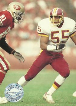 #123 Andre Collins - Washington Redskins - 1991 Pro Set Platinum Football