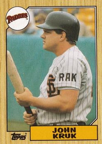 #123 John Kruk - San Diego Padres - 1987 Topps Baseball