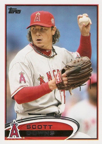 #123 Scott Downs - Los Angeles Angels - 2012 Topps Baseball