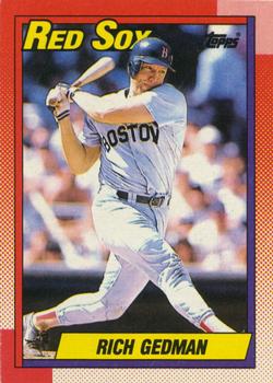 #123 Rich Gedman - Boston Red Sox - 1990 Topps Baseball