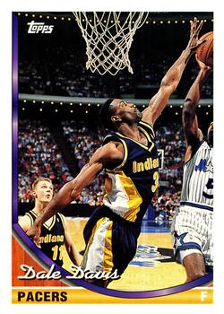#123 Dale Davis - Indiana Pacers - 1993-94 Topps Basketball