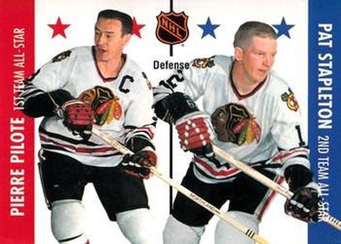 #123 Pierre Pilote / Pat Stapleton - Chicago Blackhawks - 1995-96 Parkhurst 1966-67 Hockey