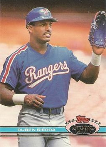 #123 Ruben Sierra - Texas Rangers - 1991 Stadium Club Baseball