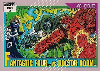 #124 Fantastic Four vs. Doctor Doom - 1991 Impel Marvel Universe Series II