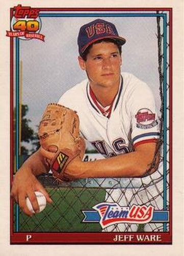 #124T Jeff Ware - USA - 1991 Topps Traded Baseball