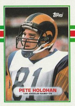 #124 Pete Holohan - Los Angeles Rams - 1989 Topps Football