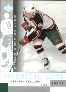 #124 Stephane Veilleux - Minnesota Wild - 2002-03 Upper Deck Mask Collection Hockey