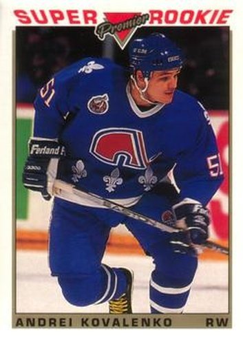 #124 Andrei Kovalenko - Quebec Nordiques - 1993-94 O-Pee-Chee Premier Hockey