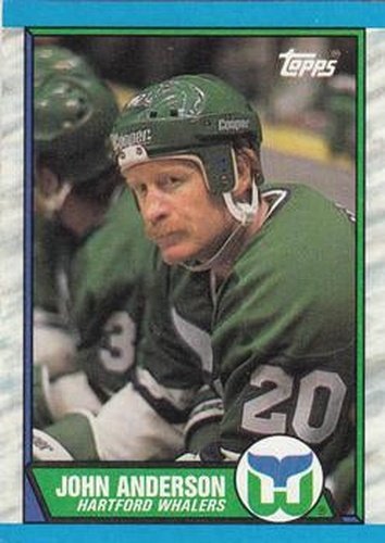 #124 John Anderson - Hartford Whalers - 1989-90 Topps Hockey