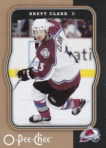 #124 Brett Clark - Colorado Avalanche - 2007-08 O-Pee-Chee Hockey