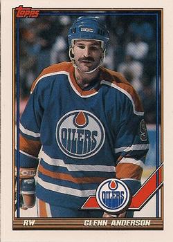 #124 Glenn Anderson - Edmonton Oilers - 1991-92 Topps Hockey