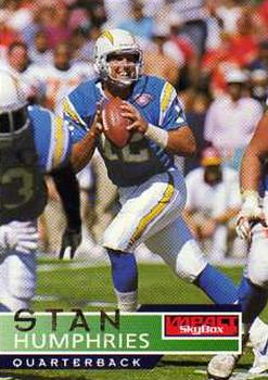 #124 Stan Humphries - San Diego Chargers - 1995 SkyBox Impact Football