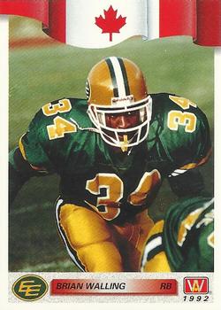 #124 Brian Walling - Edmonton Eskimos - 1992 All World CFL Football