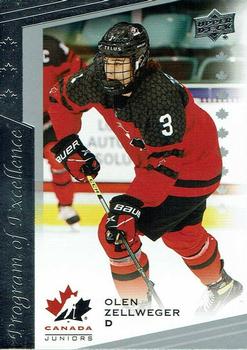 #124 Olen Zellweger - Canada - 2021-22 Upper Deck Team Canada Juniors Hockey
