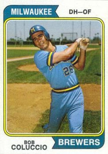 #124 Bob Coluccio - Milwaukee Brewers - 1974 Topps Baseball