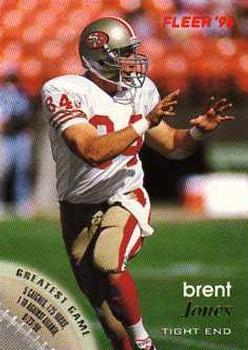 #124 Brent Jones - San Francisco 49ers - 1996 Fleer Football