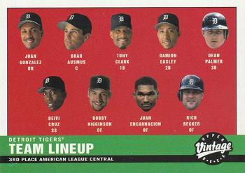#124 Detroit Tigers - Detroit Tigers - 2001 Upper Deck Vintage Baseball