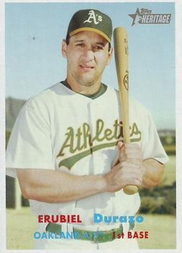 #124 Erubiel Durazo - Oakland Athletics - 2006 Topps Heritage Baseball