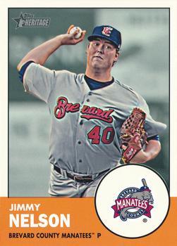 #124 Jimmy Nelson - Brevard County Manatees - 2012 Topps Heritage Minor League Baseball