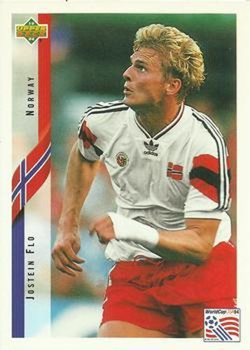 #124 Jostein Flo - Norway - 1994 Upper Deck World Cup Contenders English/Spanish Soccer