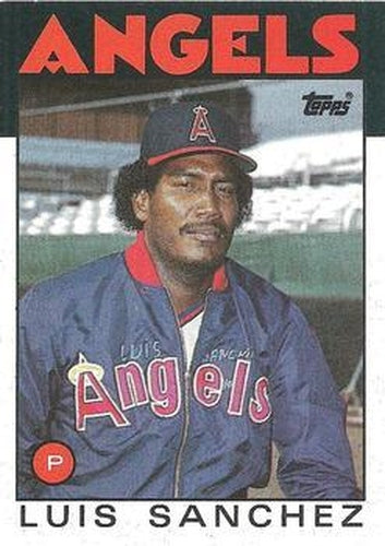 #124 Luis Sanchez - California Angels - 1986 Topps Baseball