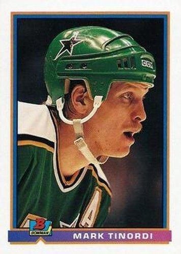 #124 Mark Tinordi - Minnesota North Stars - 1991-92 Bowman Hockey