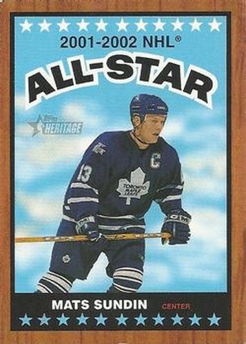 #124 Mats Sundin - Toronto Maple Leafs - 2002-03 Topps Heritage Hockey