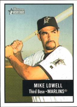 #124 Mike Lowell - Florida Marlins - 2003 Bowman Heritage Baseball
