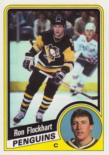 #124 Ron Flockhart - Pittsburgh Penguins - 1984-85 Topps Hockey