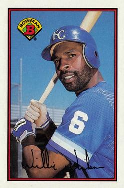 #124 Willie Wilson - Kansas City Royals - 1989 Bowman Baseball