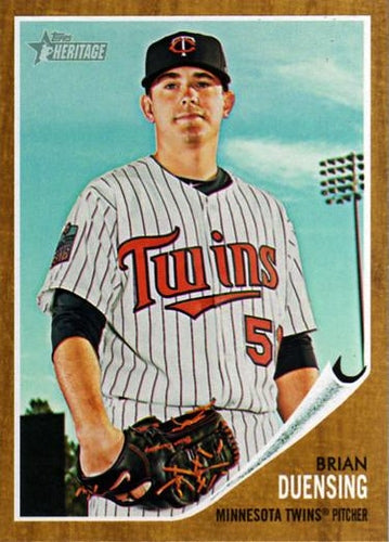 #124 Brian Duensing - Minnesota Twins - 2011 Topps Heritage Baseball