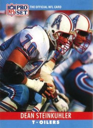 #124 Dean Steinkuhler - Houston Oilers - 1990 Pro Set Football